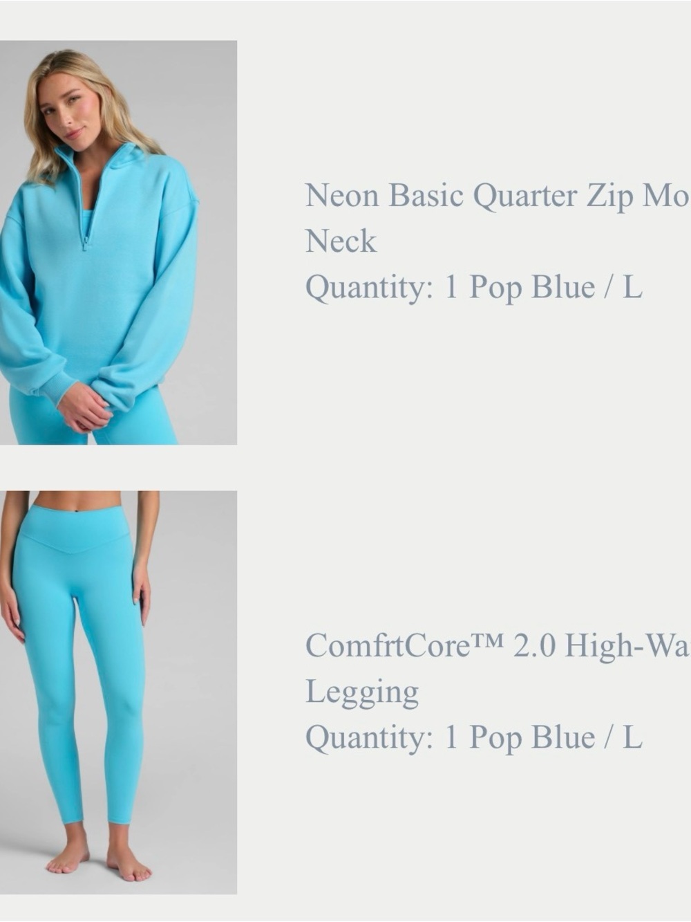 Comfort Pop Blue High-Waist Legging - Women's